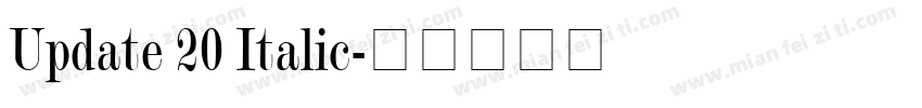 Update 20 Italic字体转换